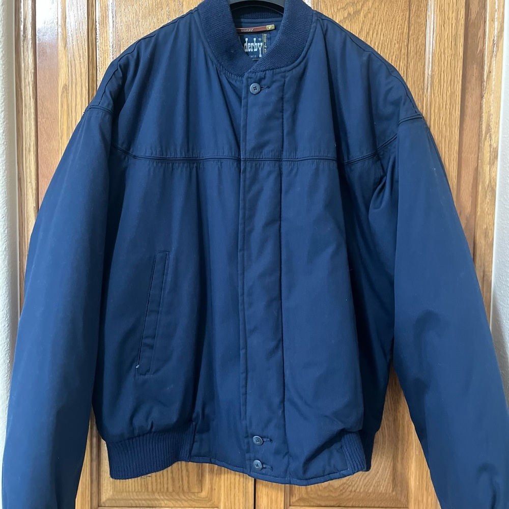 SOLD Derby of San Francisco Navy Jacket- Paisley lined- Men’s Medium